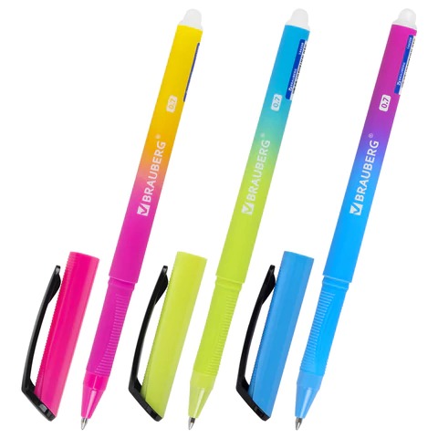 Ручка стираемая гелевая BRAUBERG "Grade", СИНЯЯ, soft-touch, узел 0,7 мм, линия письма 0,5 мм