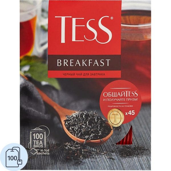 Чай черный Tess Breakfast 100 пакетиков