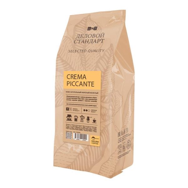 Кофе молотый Деловой Стандарт Piccante Crema 250 г натуральный жареный