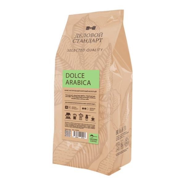Кофе молотый Деловой Стандарт Dolce Arabica 250 г натуральный жареный