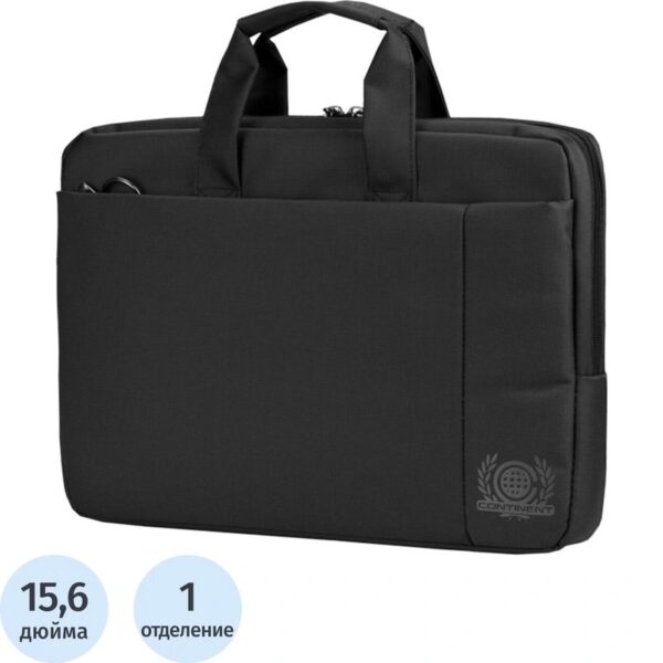 Сумка для ноутбука 15.6" Continent CC-215 чёрная (CC-215 BK)